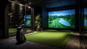 You can play golf on virtual greens at a top indoor driving range